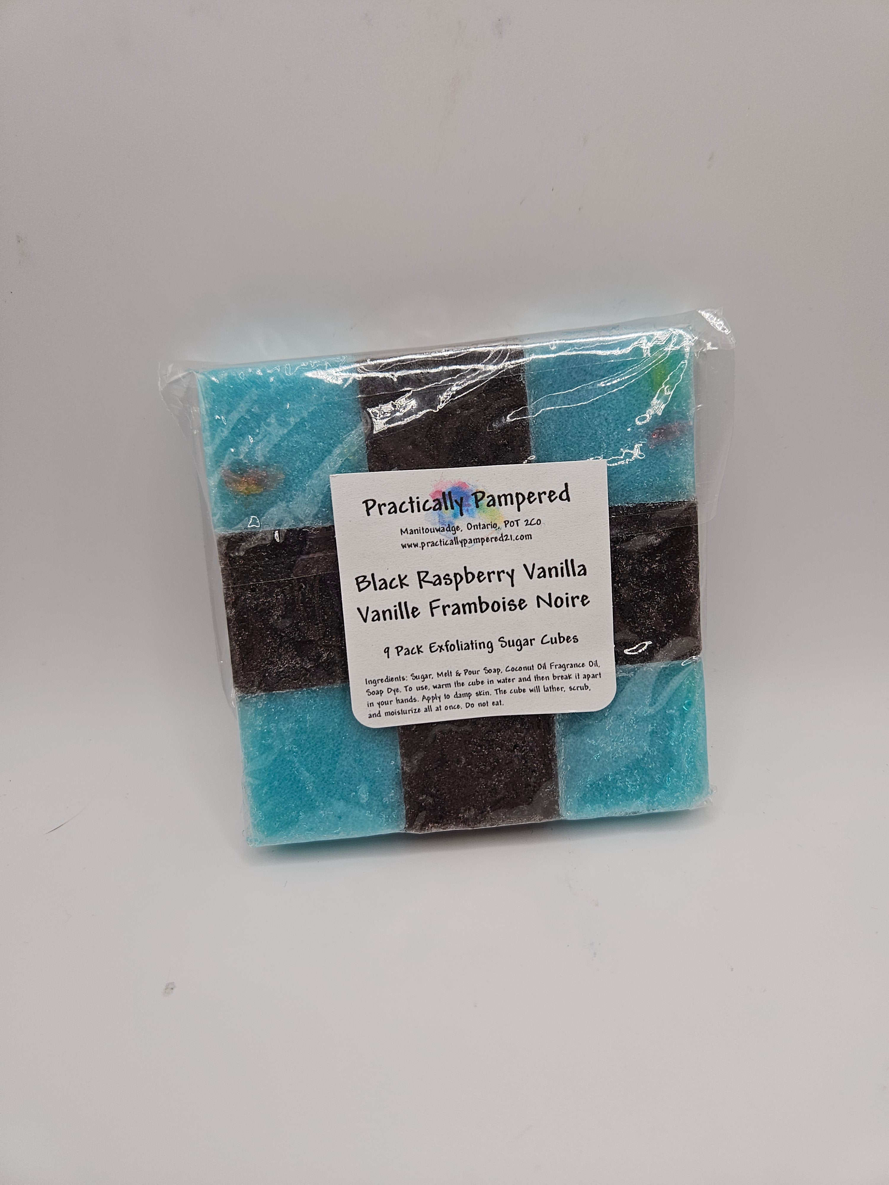 Black Raspberry Vanilla 9 Cube Exfoliating Body Sugar Cubes