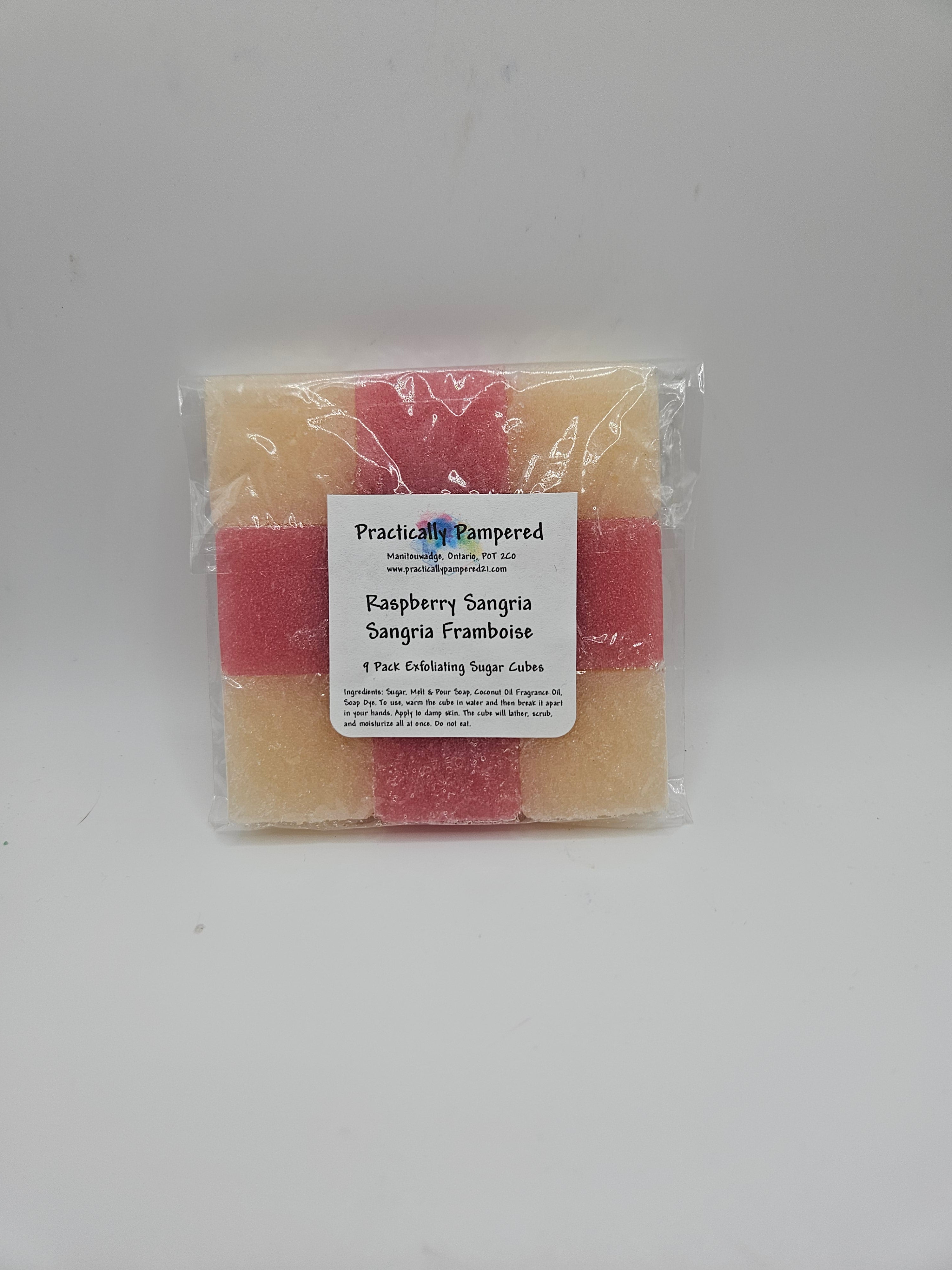 Raspberry Sangria 9 Cube Exfoliating Body Sugar Cubes