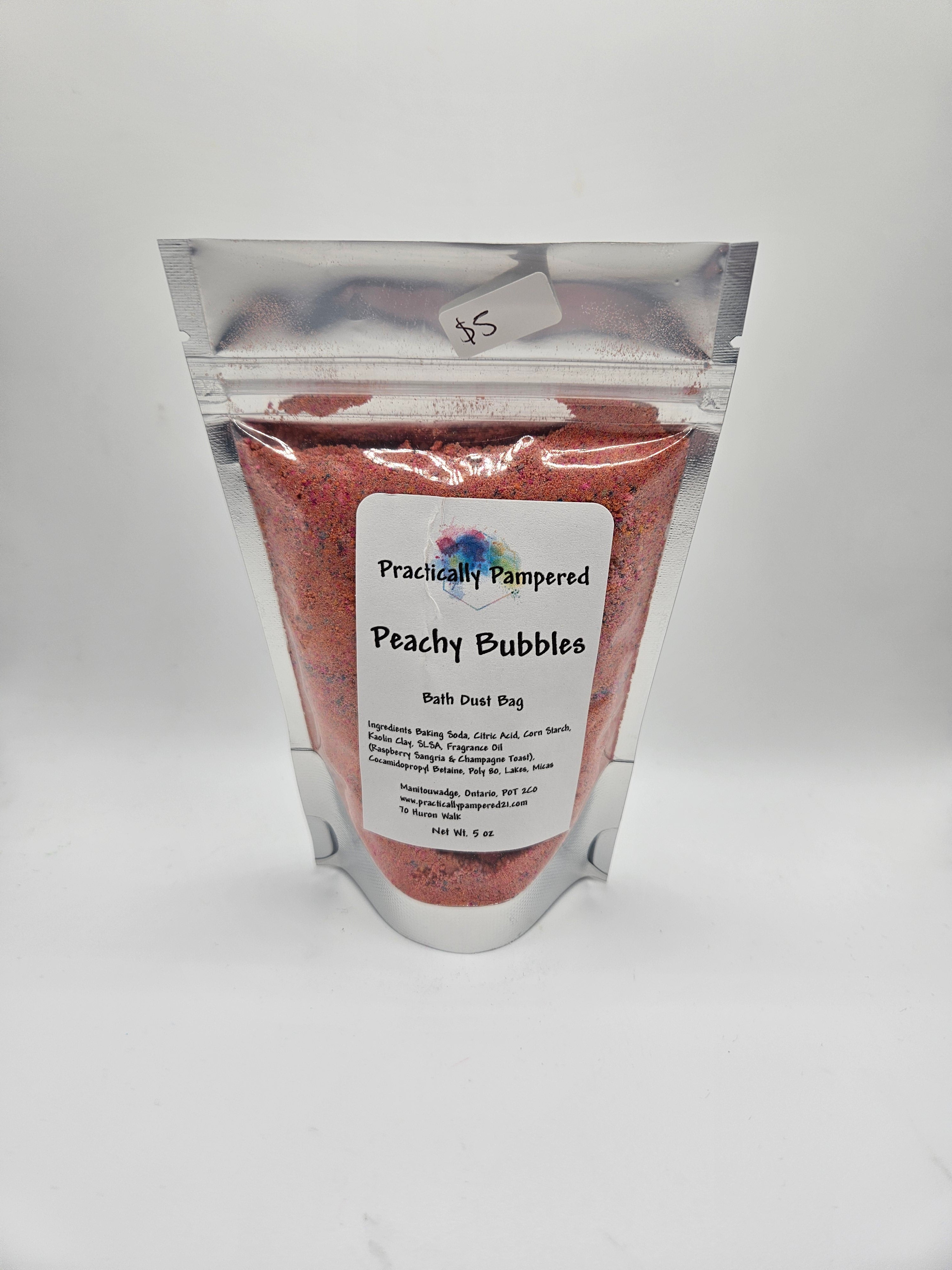 Peachy Bubbles Bath Dust 5oz